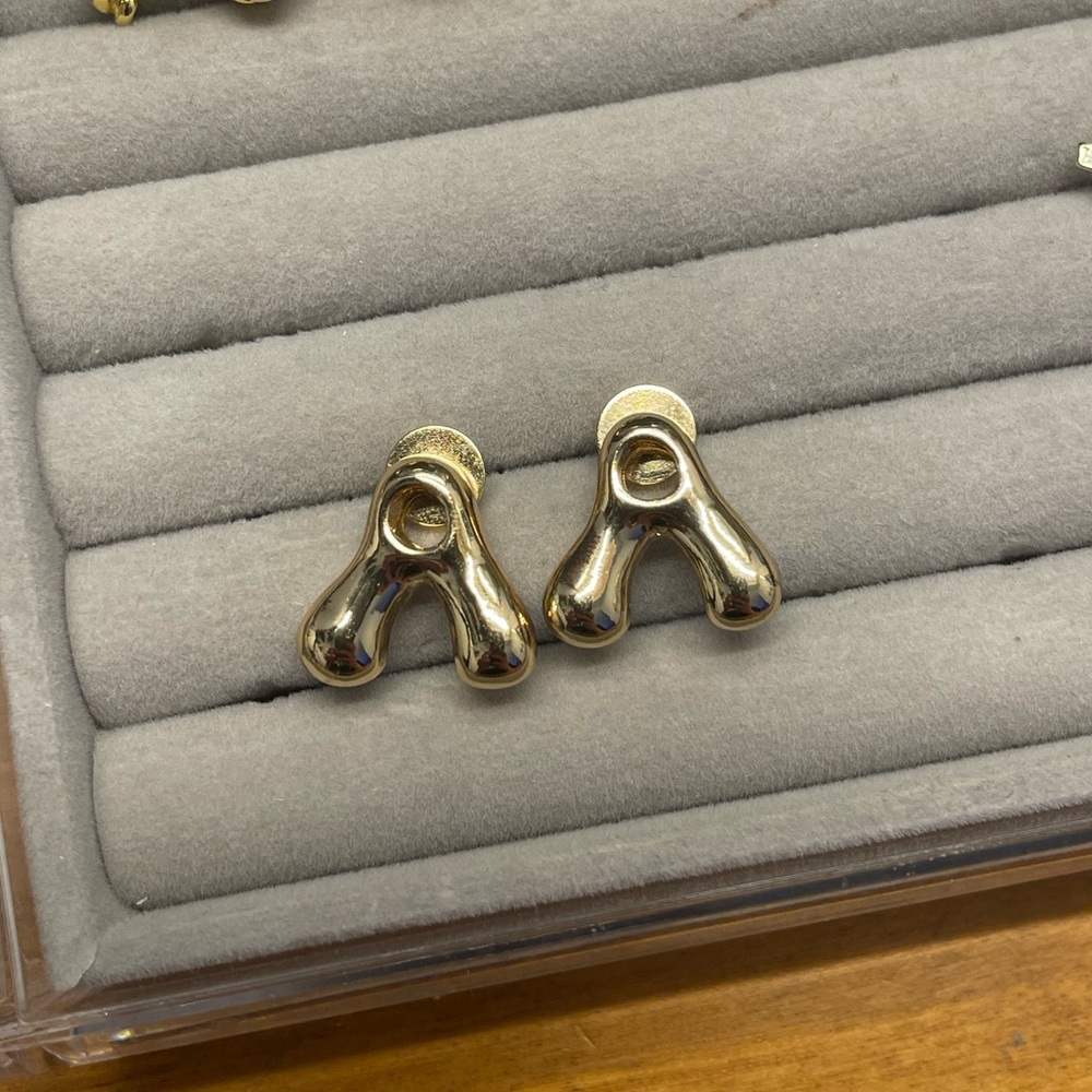 Gold Wishbone Earrings